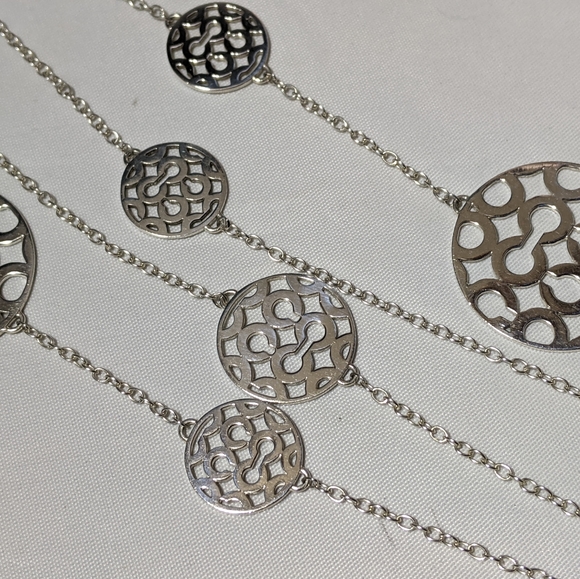 Sterling Coach Signature Necklace - Picture 3 of 9